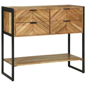 vidaXL Konsola z szufladą Brązowy 90 x 35 x 80 cm Lite Drewno Akacji