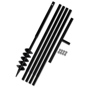 vidaXL Świder glebowy z uchwytem, 100 mm, przedłużany, 5 m, stal