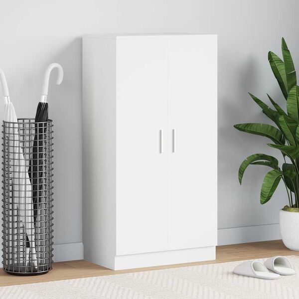 vidaXL Szafka na buty, 7 p&oacute;łek, biała