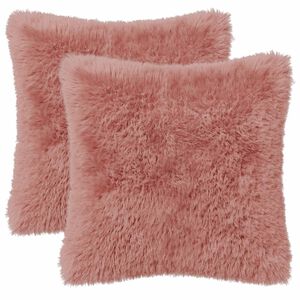 vidaXL Poszewka na poduszkę 2 pcs HEERLEN r&oacute;żowy 30 x 30 cm Fleece PV