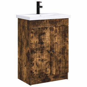 vidaXL Zestaw mebli łazienkowych Dąb wędzony 78,5 x 37,5 x 81 cm