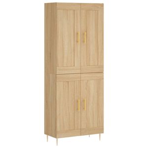 vidaXL Witrynka, dąb sonoma, 69,5x34x180 cm, materiał drewnopochodny