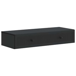 vidaXL Stolik boczny montowany na ścianie Czarny 87,5 x 34,5 x 17 cm