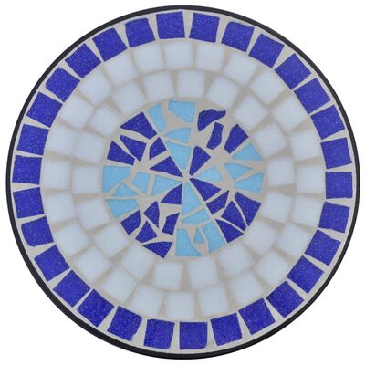 vidaXL Mozaikowy stolik boczny, niebiesko-biały
