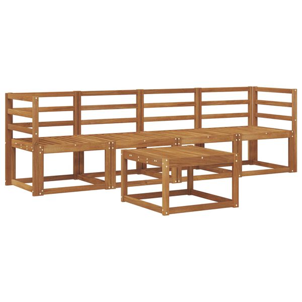 vidaXL Zestaw sof na zewnątrz 5 pcs Naturalny Lite Drewno Akacji