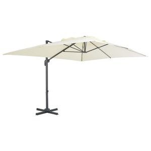 vidaXL Parasol ogrodowy Cantilever z aluminiowym słupkiem 400x300 cm, piaskowy