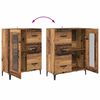 vidaXL Highboard Montowane na ścianie Stare drewno 69,5 x 34 x 180 cm