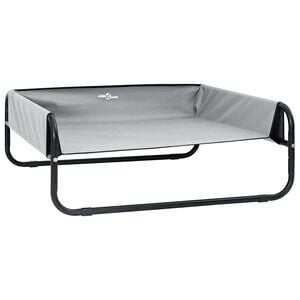 vidaXL Legowisko dla psa Jasnoszary 57 x 57 x 24 cm Stal