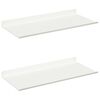 vidaXL P&oacute;łka wisząca 2 szt. Biały 40 x 18 x 2,5 cm Stal