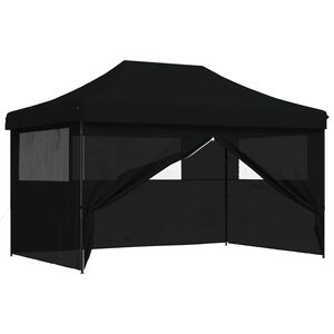 vidaXL Namiot Imprezowy 292 x 440 x 315 cm Czarny Materiał Oxford