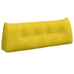 vidaXL Poduszka na plecy Ż&oacute;łty 140 x 24 x 50 cm Aksamit