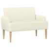vidaXL Sofa dwuosobowa z guzikowym pikowaniem kremowy 116 x 67 x 81 cm