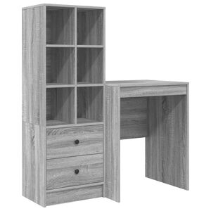 vidaXL Biurko Szary Sonoma 105,5 x 50 x 127 cm 2 szt.