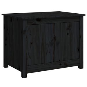 vidaXL Stolik kawowy, czarny, 71x49x55 cm, lite drewno sosnowe