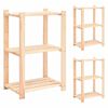 vidaXL Regały z 3 p&oacute;łkami, 3 szt., 60x38x90 cm, sosna, 150 kg