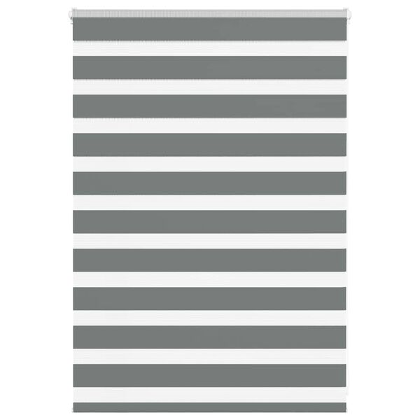 vidaXL Roleta zebra, ciemnoszara, szerokość tkaniny 100,9cm, poliester