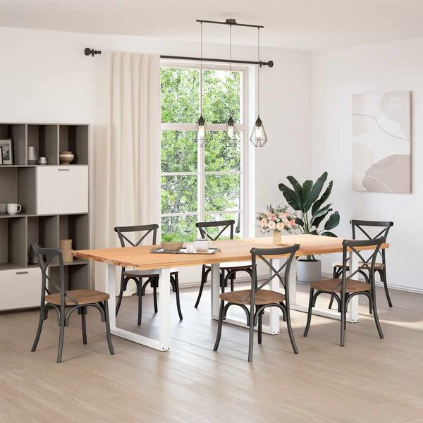 vidaXL Nogi do stołu jadalnego w kształcie litery U 3 szt. Białe 100x(72-73) cm Stal