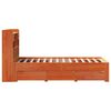 vidaXL Łóżko z regałem, bez materaca, woskowy brąz, 75x190 cm, sosnowe
