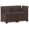 vidaXL Sofa Ogrodowa 2-osobowa z Poduszkami w Wyglądzie Rattanowym