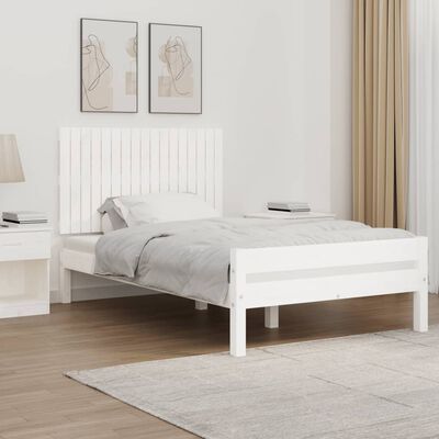 vidaXL Wezgłowie łóżka, białe, 108x3x60 cm, lite drewno sosnowe
