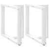 vidaXL Nogi do stołu jadalnego w kształcie litery T 2 szt. Białe 70x35x(72-73) cm Stal