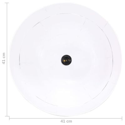 vidaXL Industrialna lampa wisząca, 25 W, biała, okrągła, 41 cm, E27