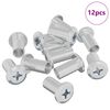 vidaXL Nakretka Zamkowa 12 szt. Nikiel M6 x 15 mm Stal