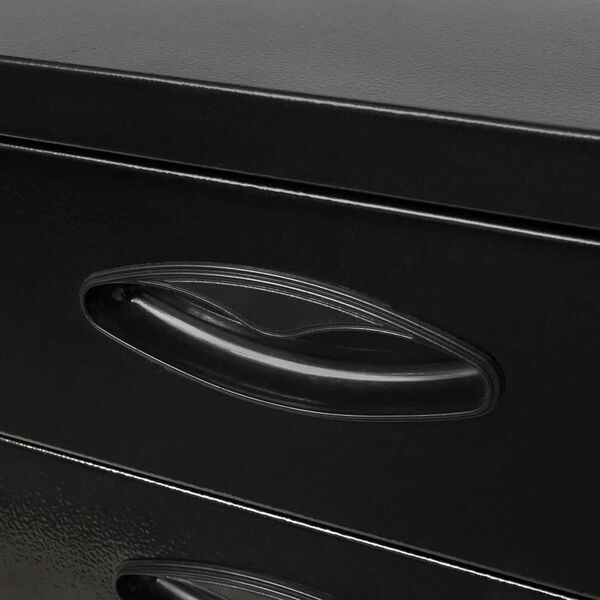 vidaXL Metalowa szafka na narzędzia z 3 szufladami, czarna