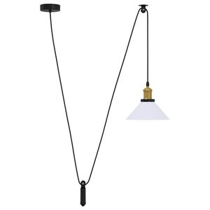 vidaXL Lampa wisząca z regulacją wysokości E27 połysk biały