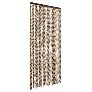 vidaXL Zasłona przeciwko owadom, beżowo-brązowa, 100x200 cm, szenil