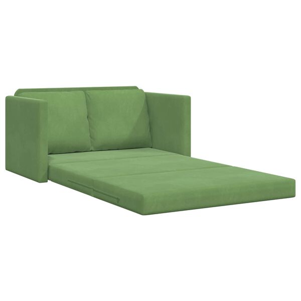 vidaXL Sofa Bed Jasnozielony 204 x 122 x 60 cm Aksamit