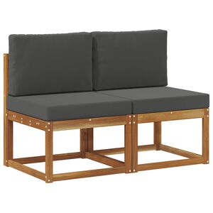 vidaXL 2 Sztuka Środkowa sofa ogrodowa Lite Drewno Akacji