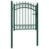 vidaXL Brama ogrodzeniowa EMMEN z kolcami stalowa 103x97 cm zielona