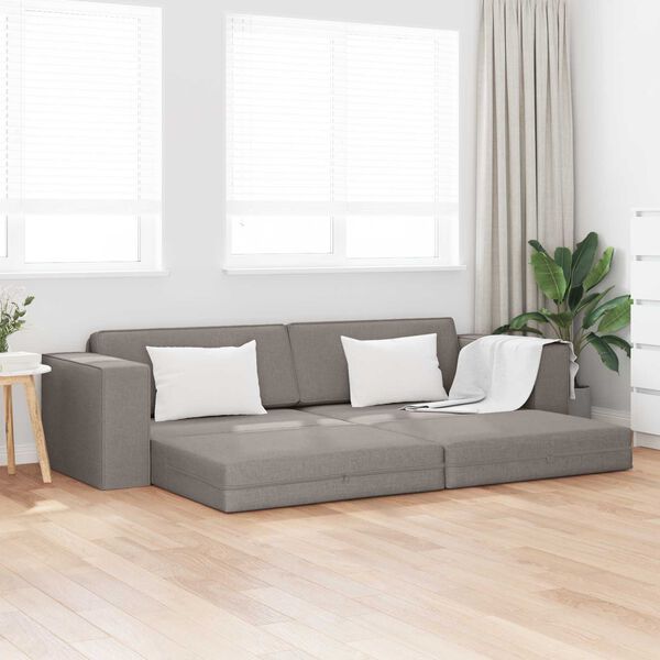 vidaXL Sofa Bed 200cm Ciemnoszary tkanina