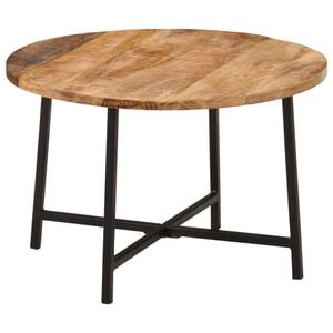 vidaXL Stolik kawowy, 54x54x35 cm, lite drewno mango i żelazo