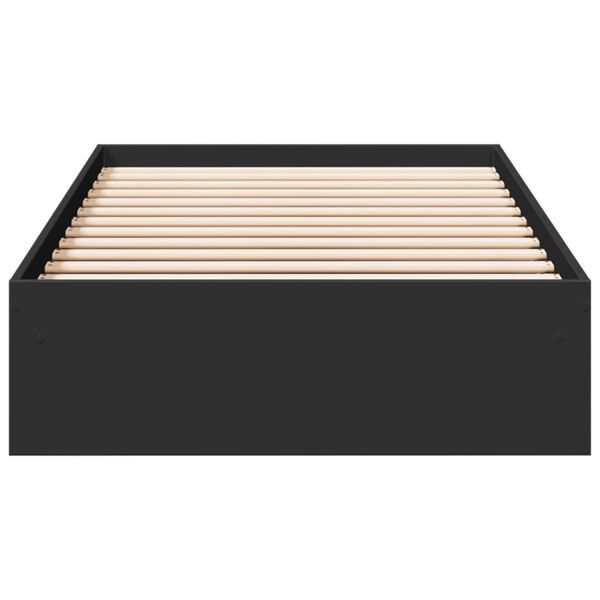 vidaXL Rama łóżka z szufladami, czarna, 100x200 cm