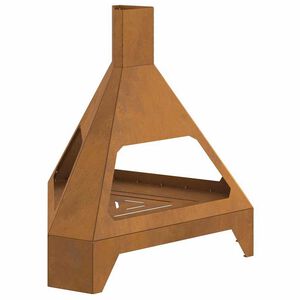 vidaXL Kominek Brązowy 50 x 43 x 52 cm Stal