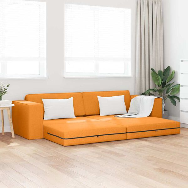 vidaXL Sofa Bed 200cm Ciemny Ż&oacute;łty tkanina