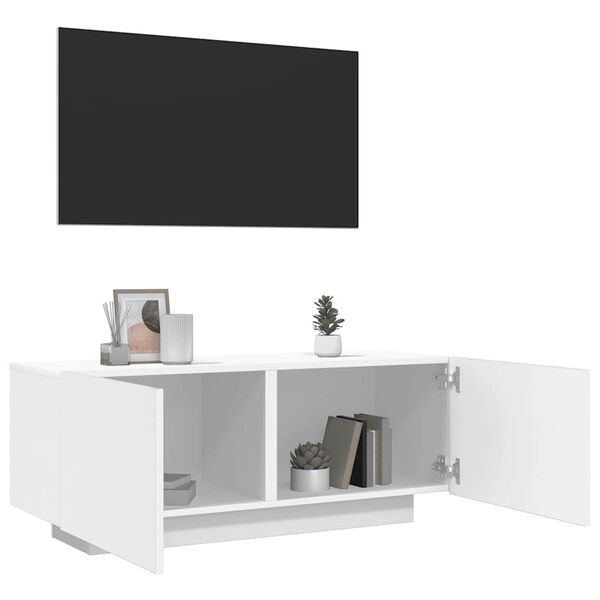 vidaXL Szafka pod TV, biała, 100x35x40 cm, materiał drewnopochodny