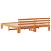 vidaXL Ramka ł&oacute;żka Woskowy Brąz 200 x 200 cm Lite drewno sosnowe