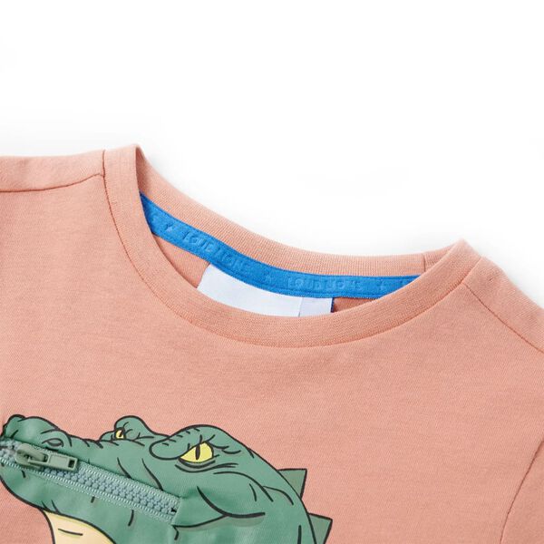 Koszulka dziecięca z krótkimi rękawami, jasnopomarańczowa, 128