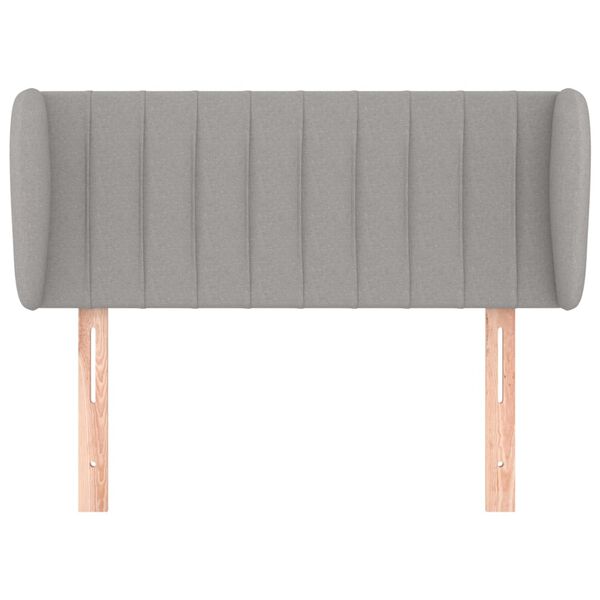 vidaXL Zagł&oacute;wek uszak, jasnoszary, 93x23x78/88 cm, tkanina