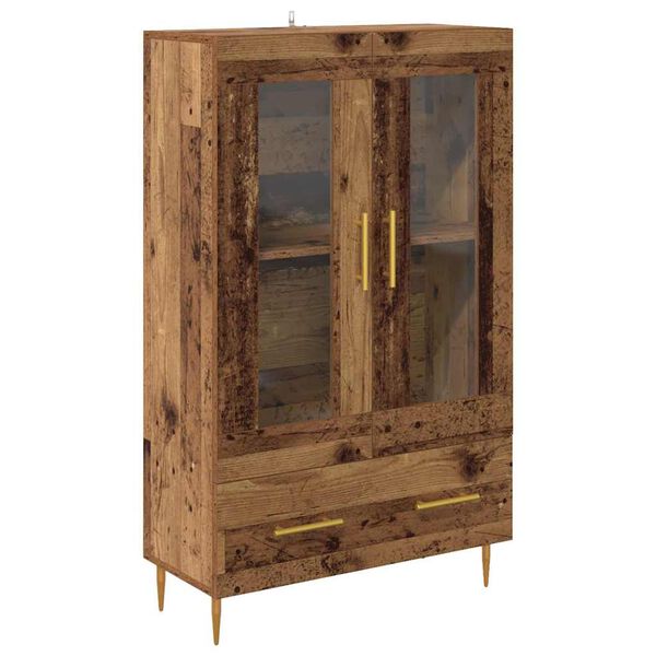 vidaXL Highboard z szufladą Stare drewno 69,5 x 31 x 115 cm
