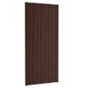 vidaXL Panel dachowy 12 szt. brązowy 100 x 45 cm Stal galwanizowana