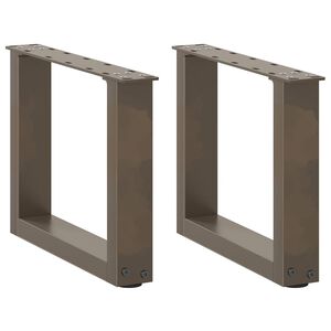 vidaXL Nogi do stolika kawowego w kształcie litery U 2 szt. Naturalna stal 40x(30-31) cm Stal