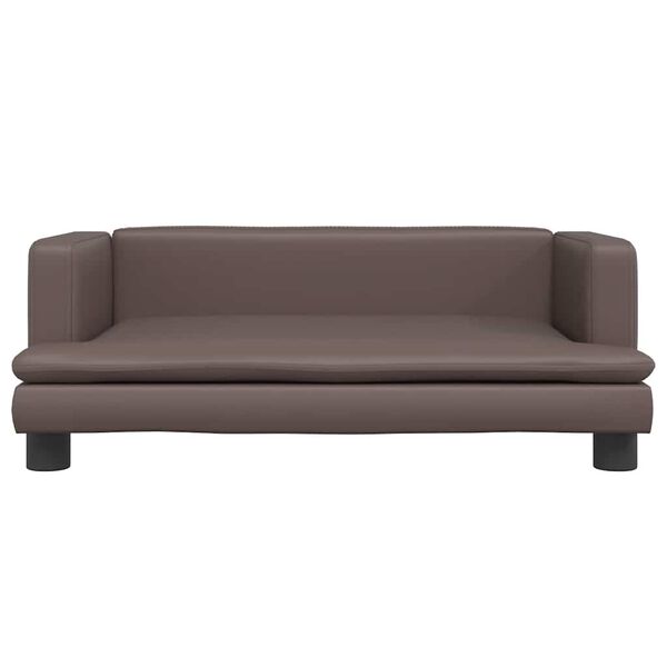 vidaXL Legowisko dla psa, brązowe, 80x45x30 cm, sztuczna sk&oacute;ra