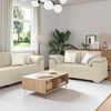 vidaXL Sofa 2 pcs Kremowy 219 x 80 x 82 cm tkanina