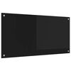 vidaXL Panel kuchenny Czarny 100 x 50 cm szkło hartowane