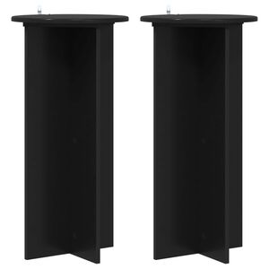 vidaXL Stojak na rośliny 2 pcs Czarny 40 x 40 x 80 cm