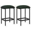 vidaXL Stołek barowy 2 pcs Ciemnozielony 40 x 32 x 74 cm
